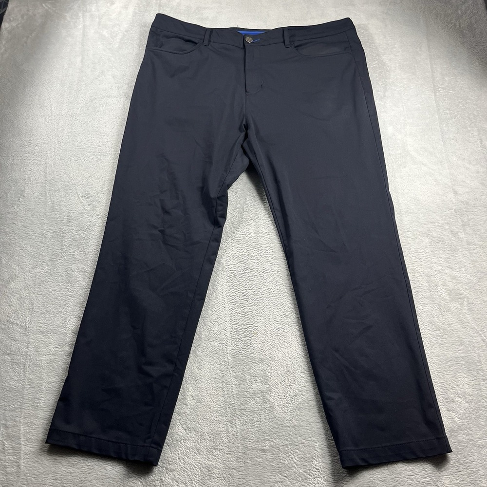 Twillory Pants Men's 38x28* Tailored Fit Tech Fabric Flat Front Performance Navy